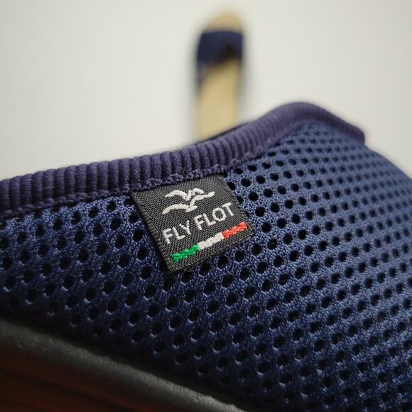 Fly Flot Navy Mesh Slide Sandals Made in Italy Anti-Shock Women's Sz 38 (US 7.5) - Picture 9 of 11